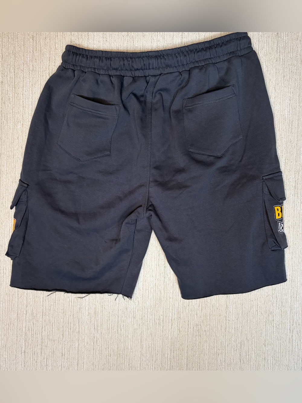 Backend Original Gray Racing Team Athletic Cargo Shorts for Men - Picture 4 of 10